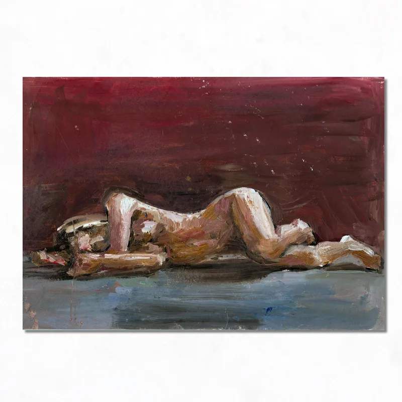 Toile artistique figure allongée