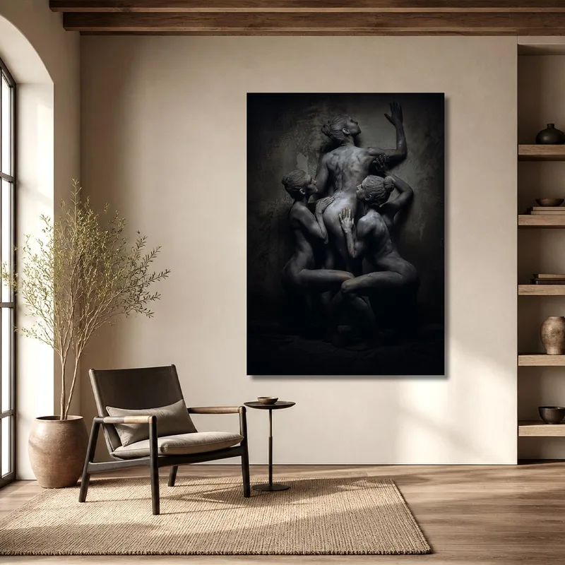 Leinwanddruck abstrakte figurative formationen