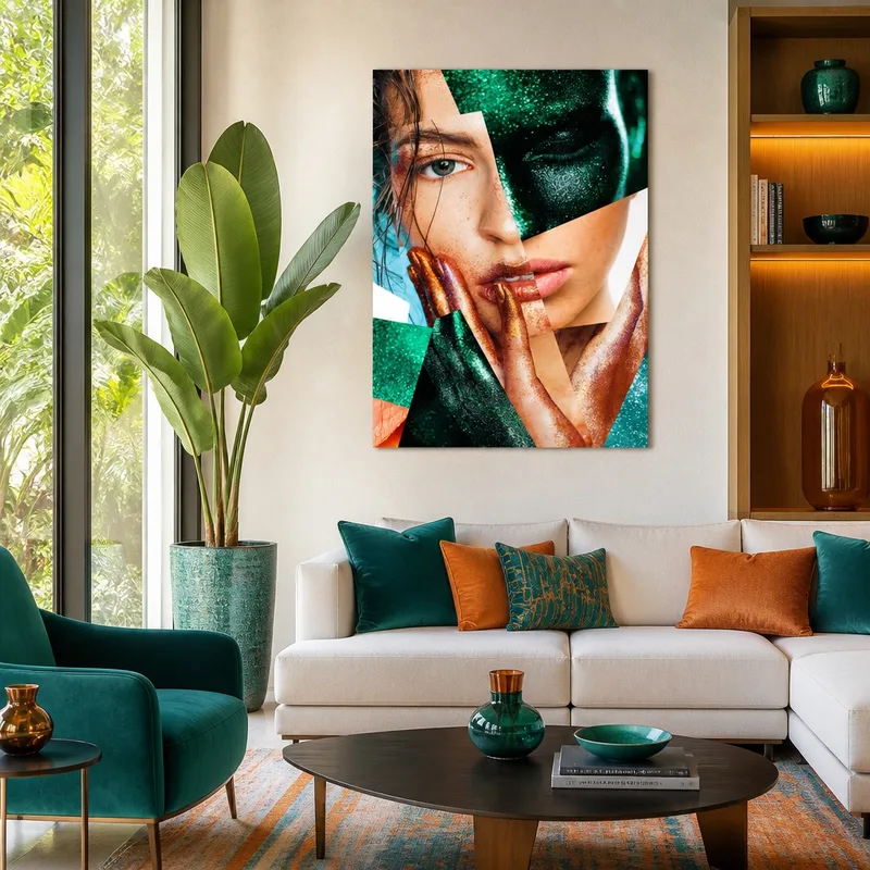 Retrato de cara brillante cuadro moderno