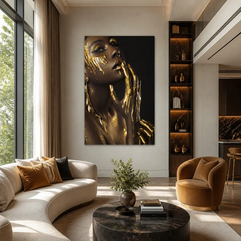 Quadro moderno eleganza dorata