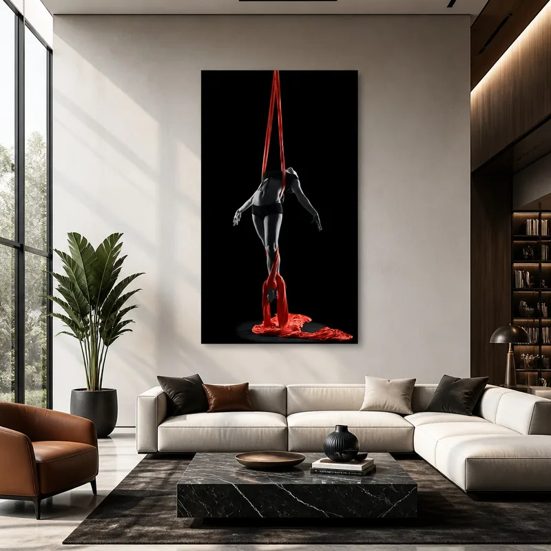 Quadro su tela performer aereo