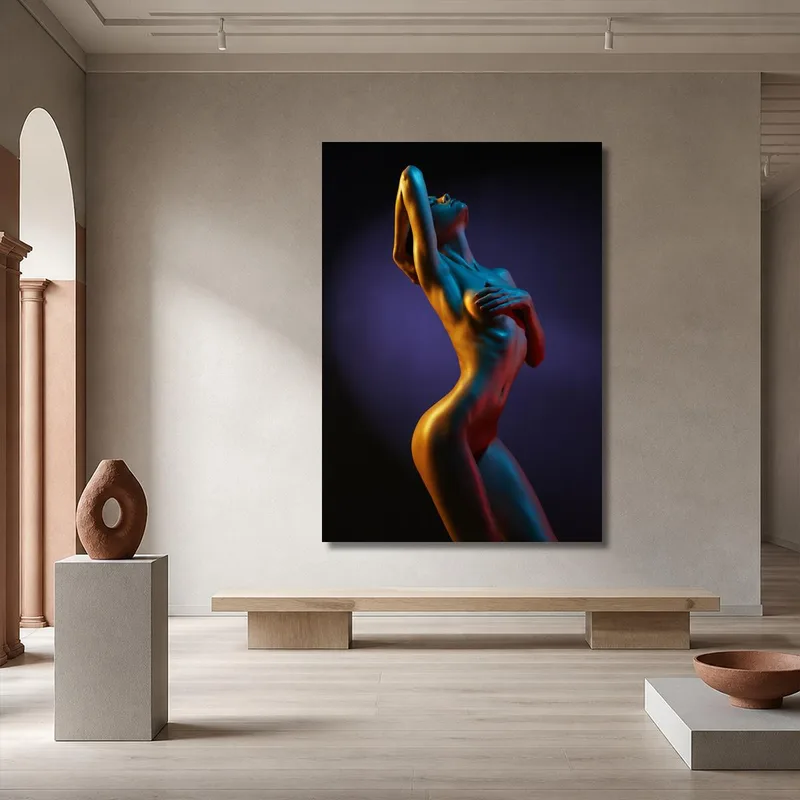 Sexy Körperporträt drucken auf leinwand