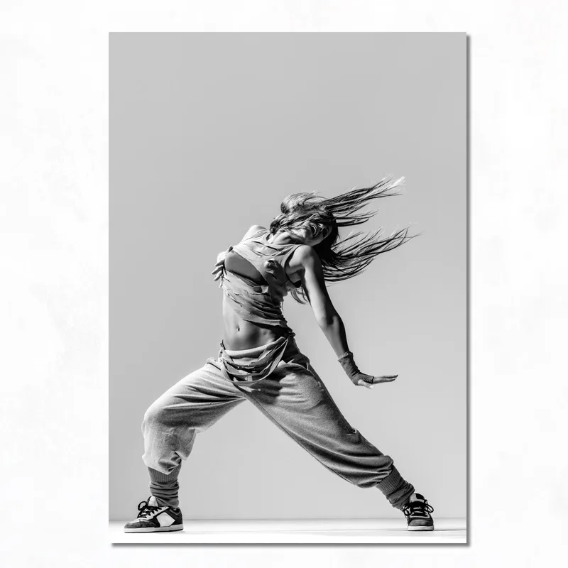 Impresion en lienzo movimiento dinámico de danza