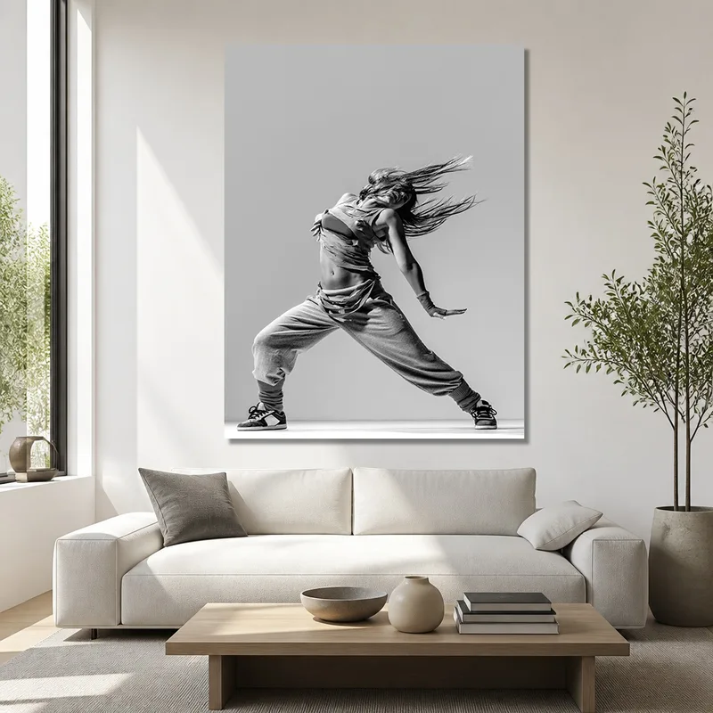 Impresion en lienzo movimiento dinámico de danza