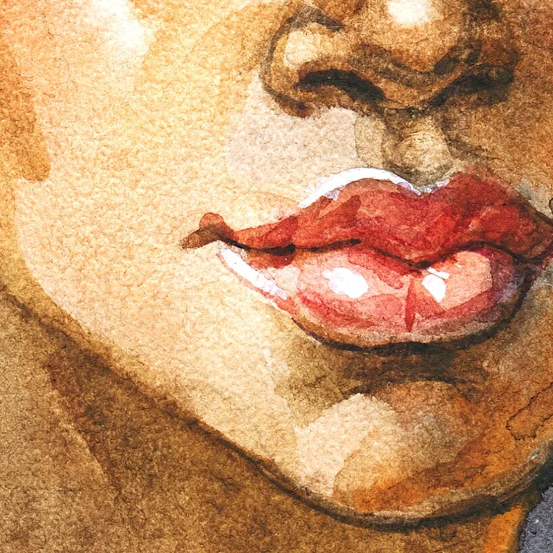Quadro su tela ritratto di donna afro