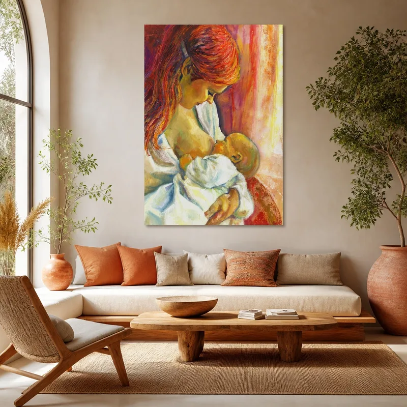 Mutter mit Kind modernes wandbild