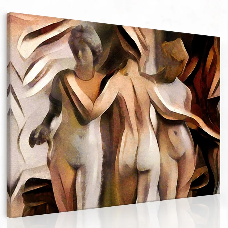 Lienzo artistico figuras femeninas abstractas