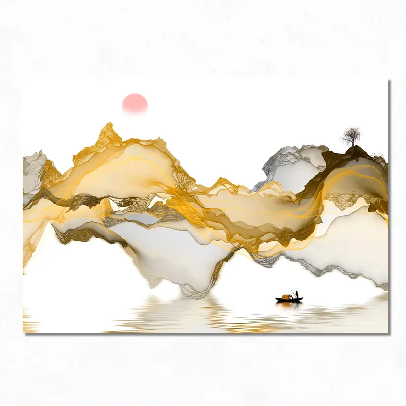 Abstrakte Berglandschaft modernes wandbild