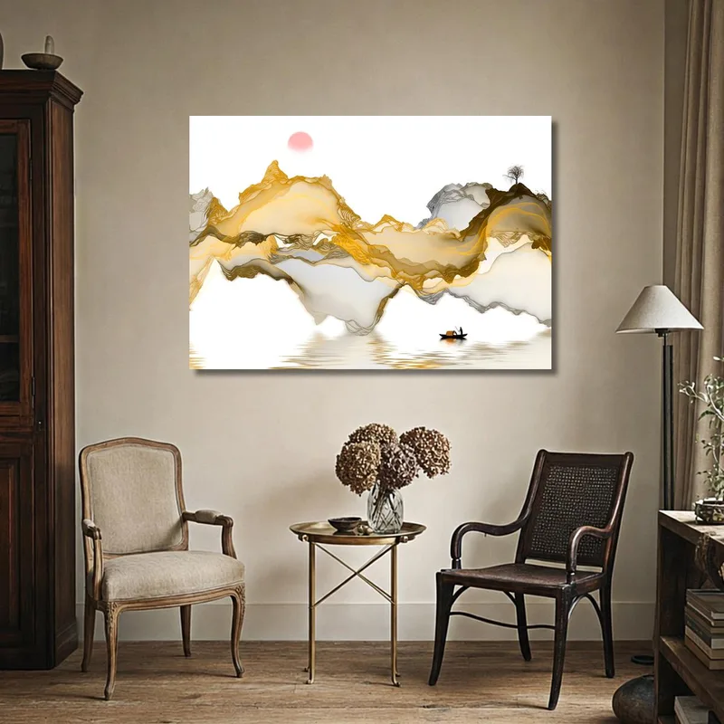 Abstrakte Berglandschaft modernes wandbild