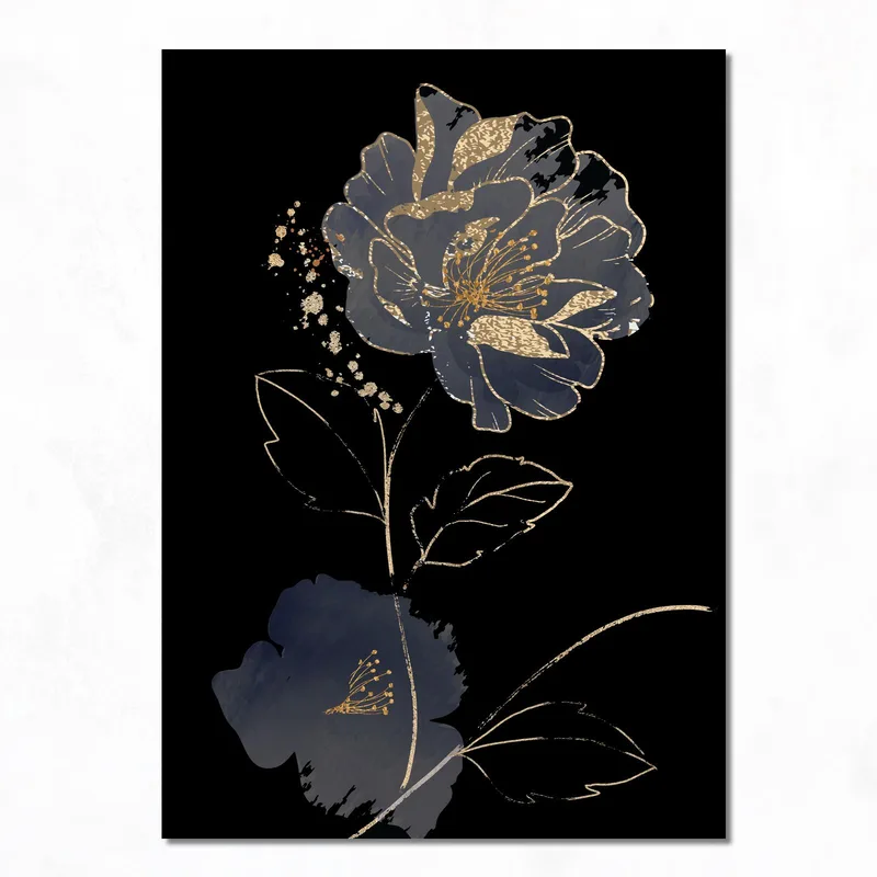 Blue Flower Elegance canvas print