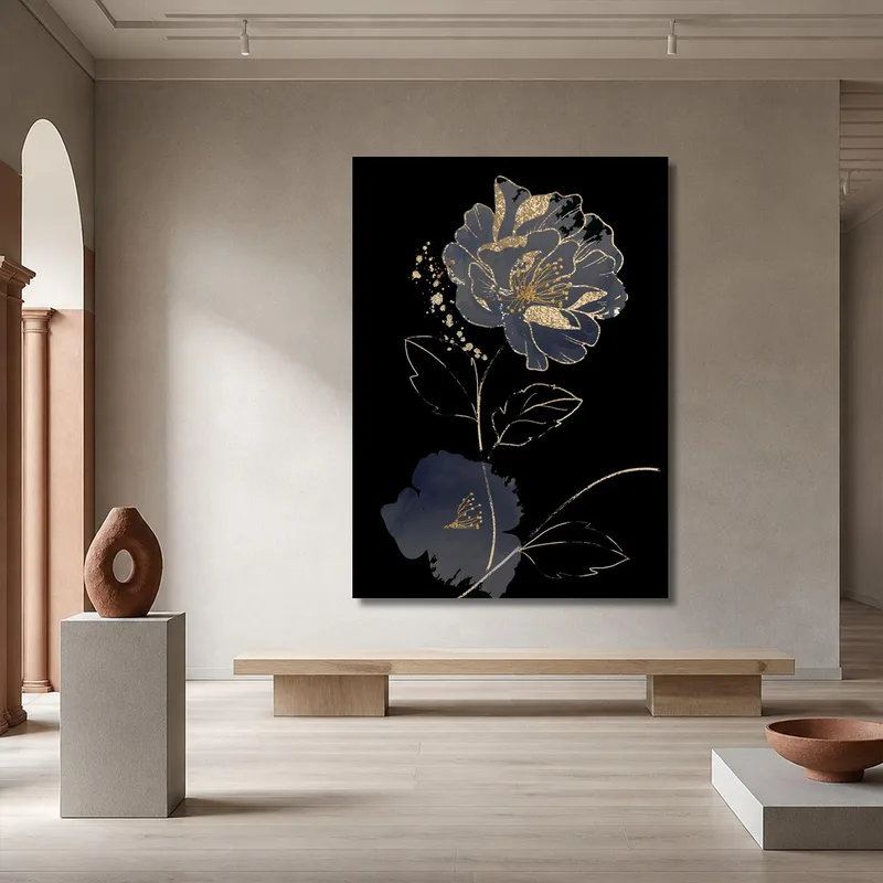 Blue Flower Elegance canvas print