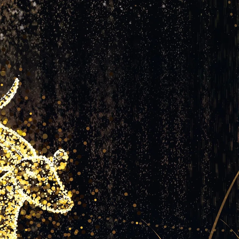 Silhouette di Cervo Dorato stampa su tela