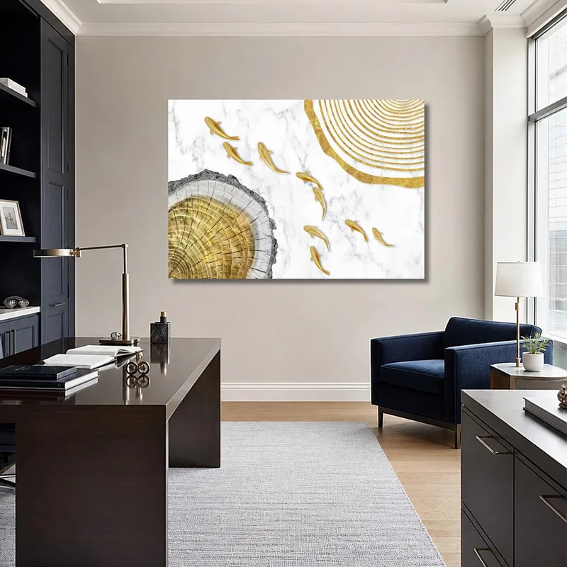Poisson Rouge Nage tableau moderne