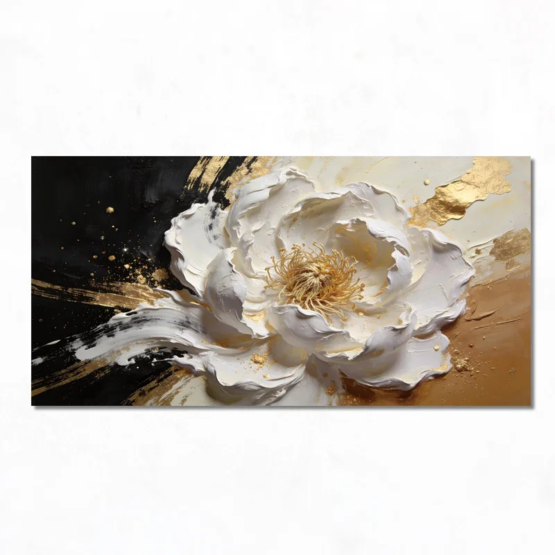 Fleurs Blanches tableau moderne