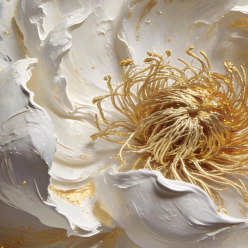 Fleurs Blanches tableau moderne