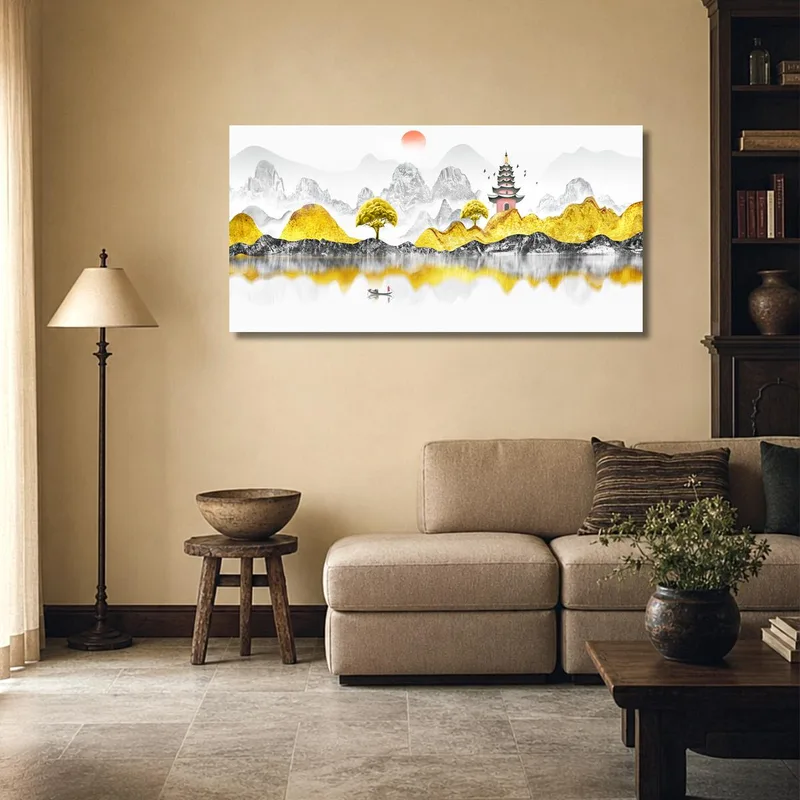 Asiatische Landschaftserhabenheit modernes wandbild