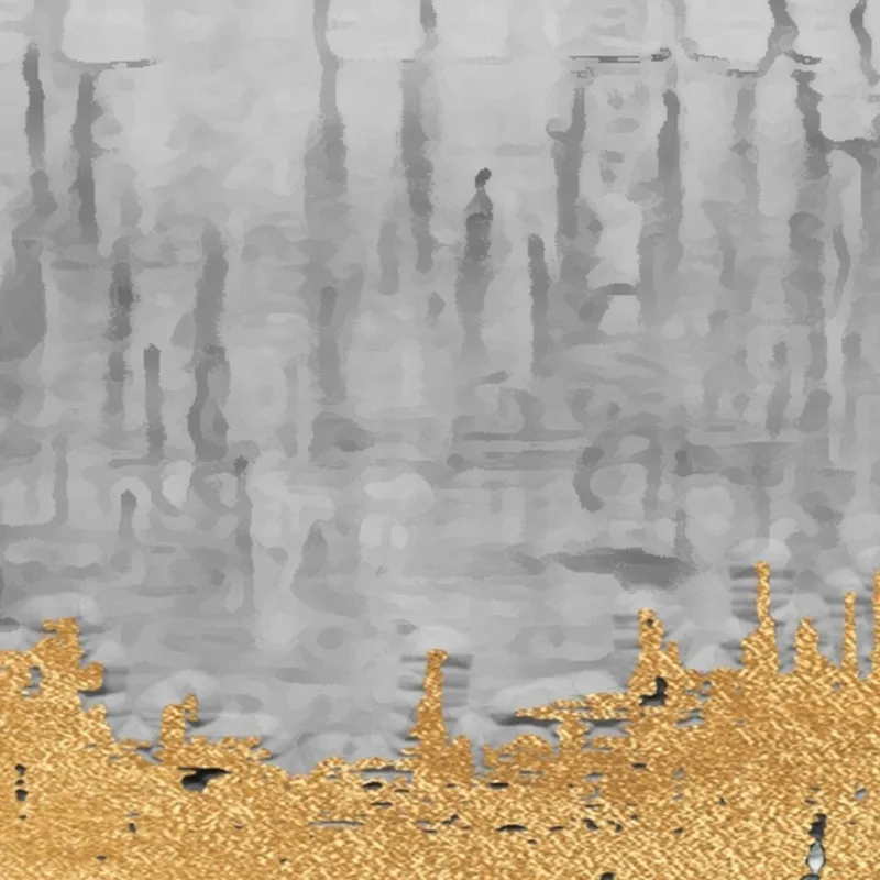 Toile artistique paysage abstrait doré