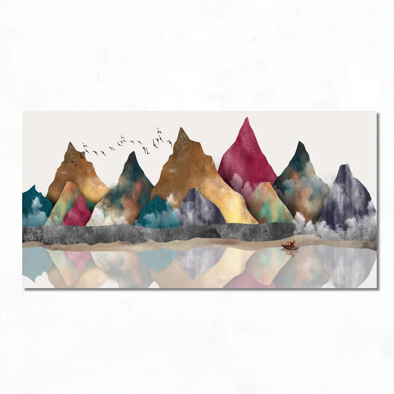 Kunstdruck abstrakte berglandschaft