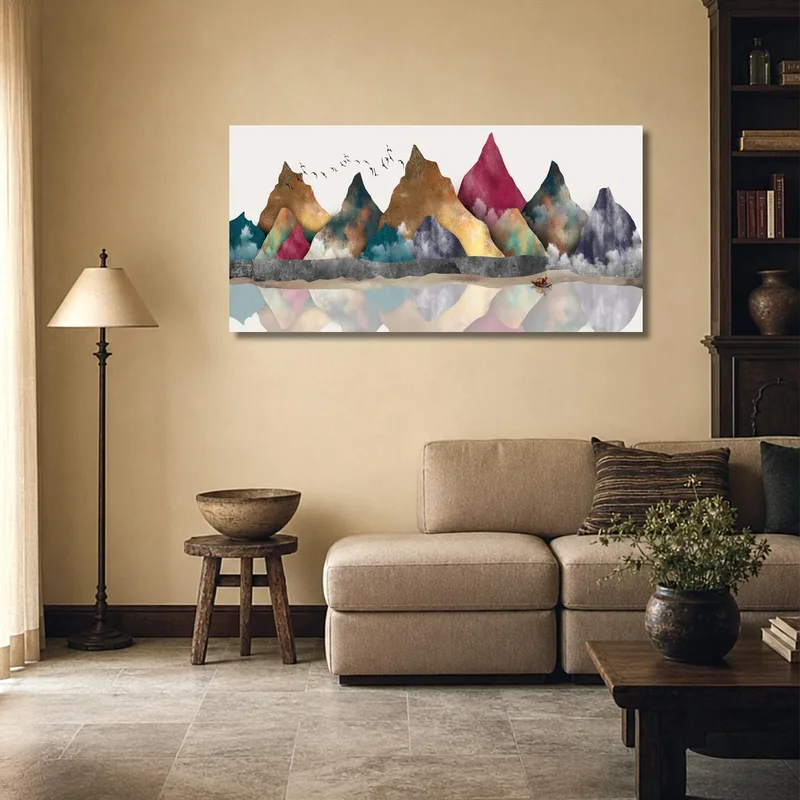 Kunstdruck abstrakte berglandschaft