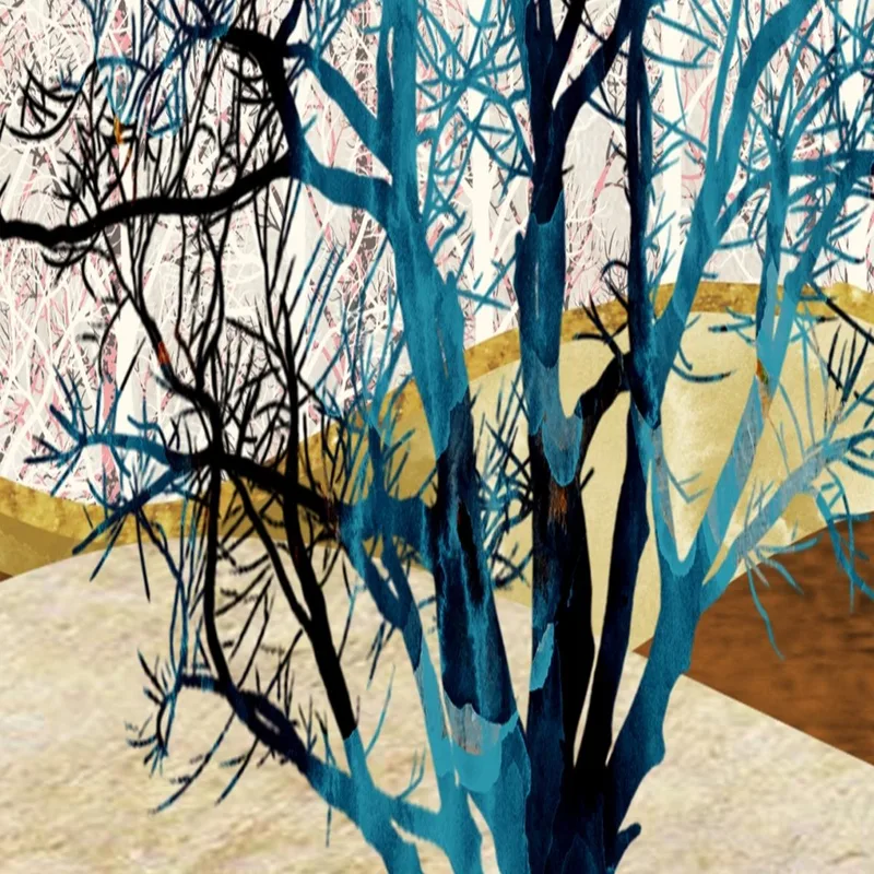 Canvas print deer in abstract landscape