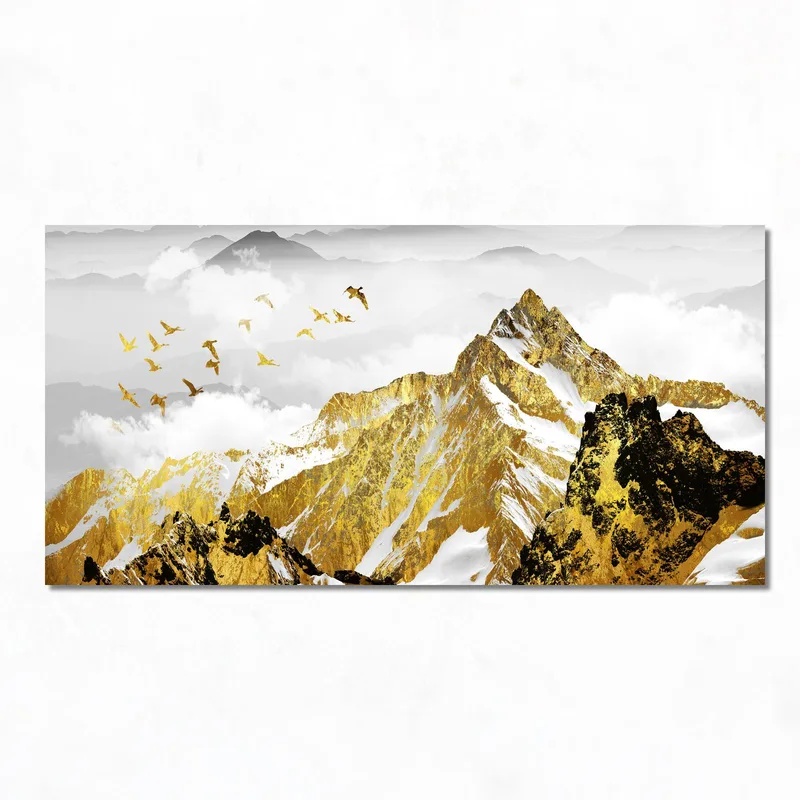 Fine art print golden mountain landscape