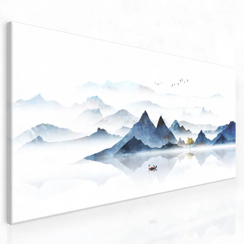 Bergreflexionslandschaft modernes wandbild