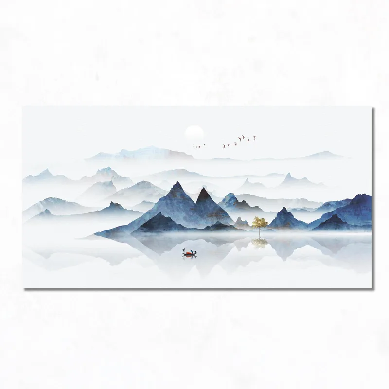 Bergreflexionslandschaft modernes wandbild