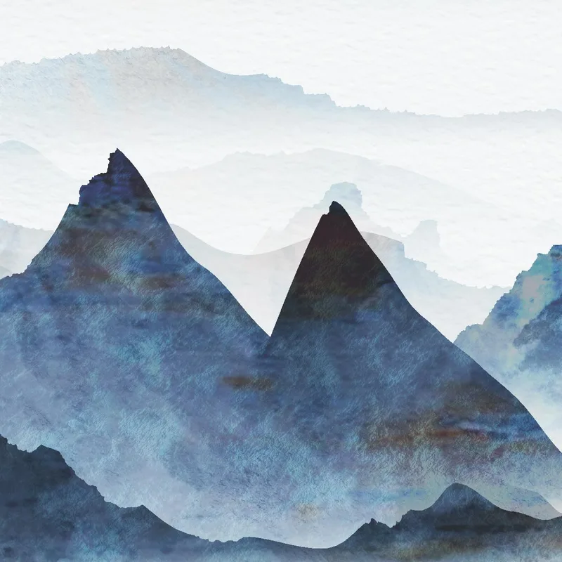 Bergreflexionslandschaft modernes wandbild