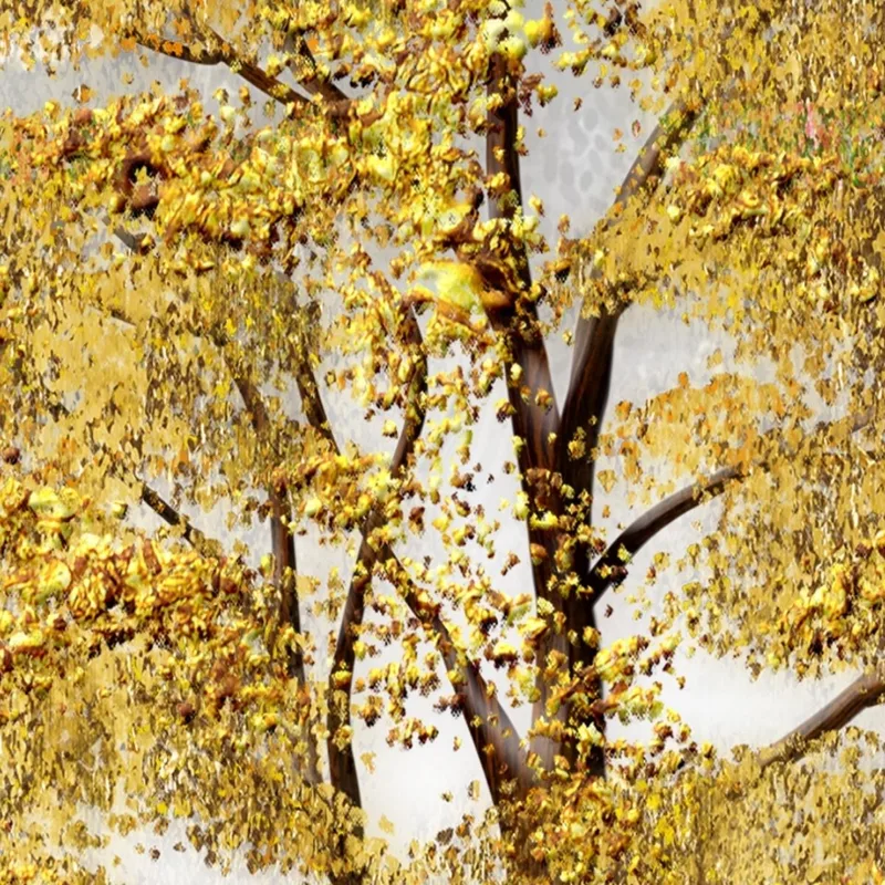 Toile artistique paysage naturel doré