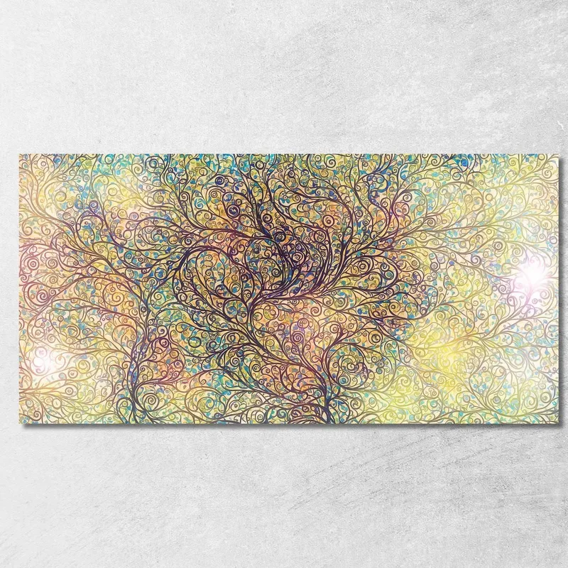 Cuadro Árbol De La Vida Con Entrelazado Floral.