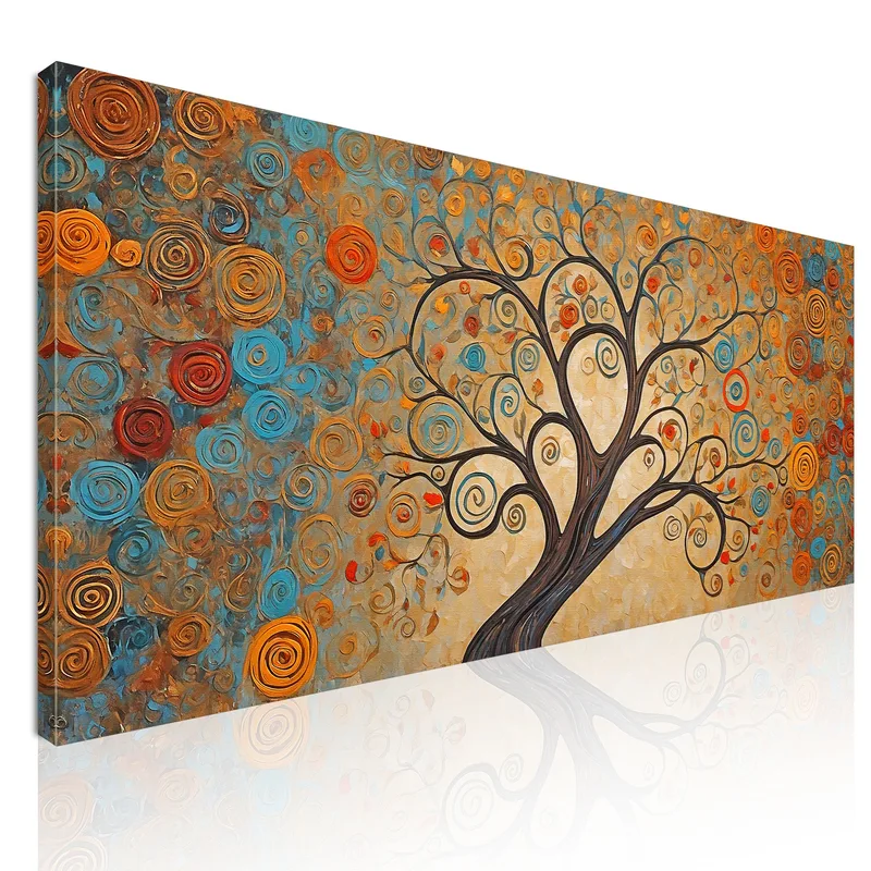 Abstract Autumn Tree Of Life Painting canvas print