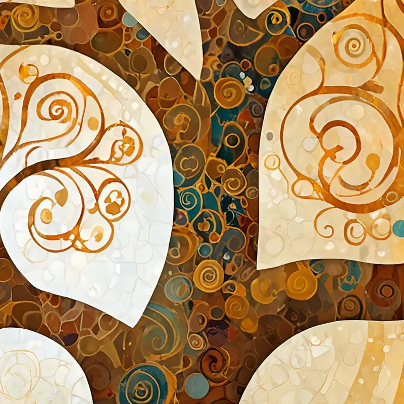 Bild „Baum Des Lebens“ Mit Goldenen Spiralen