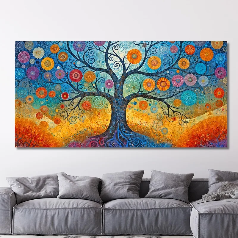 Quadro Albero Della Vita Fiori Colorati Astratti