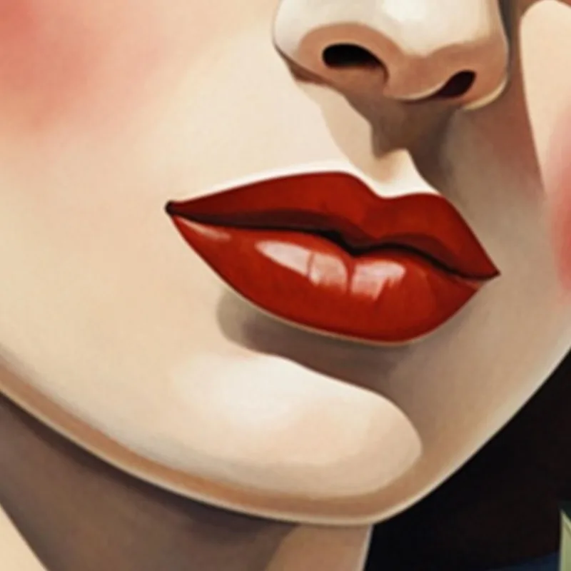 Flor Carmesí Estilo Tamara de Lempicka