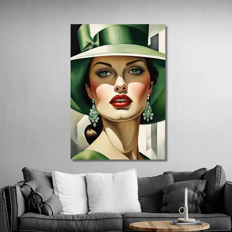 Regard Émeraude Style Tamara de Lempicka