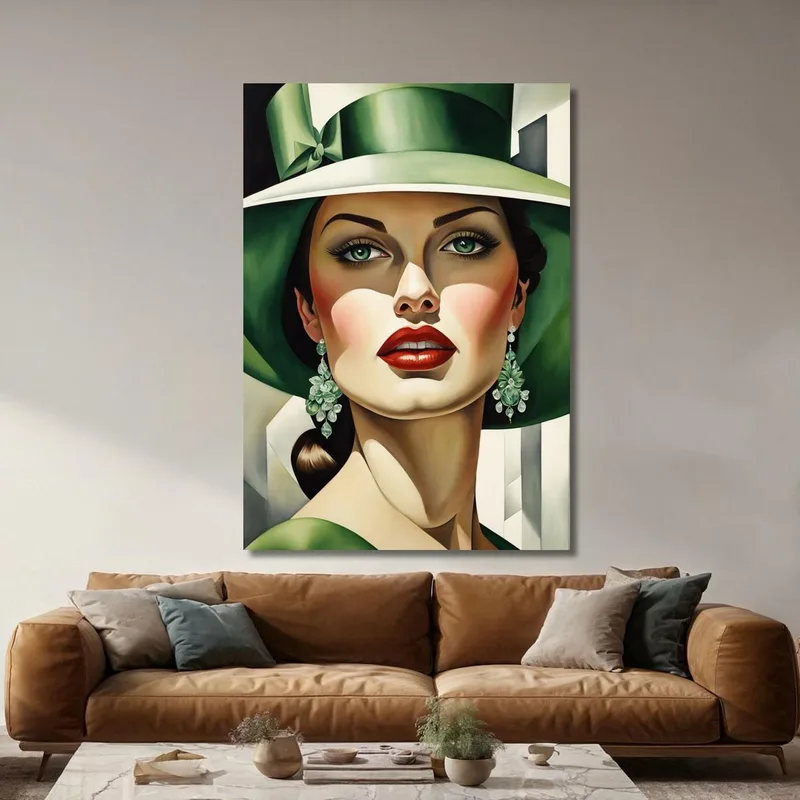 Regard Émeraude Style Tamara de Lempicka