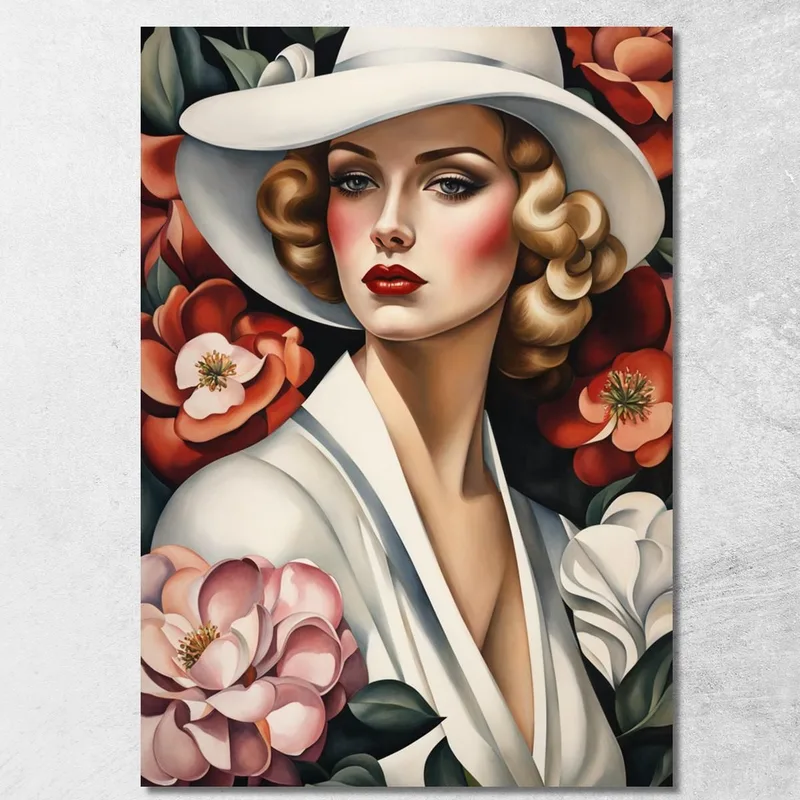 Lady Camelia Style Tamara de Lempicka canvas print