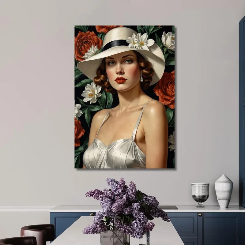 La Musa Floral Estilo Tamara de Lempicka
