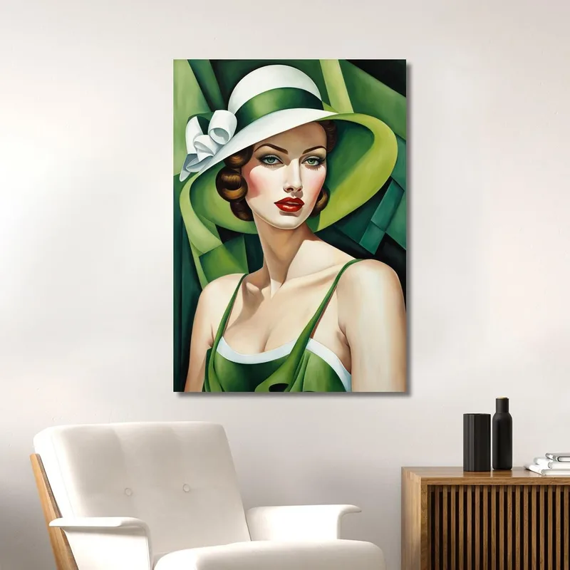 La Dama De Verde Estilo Tamara de Lempicka