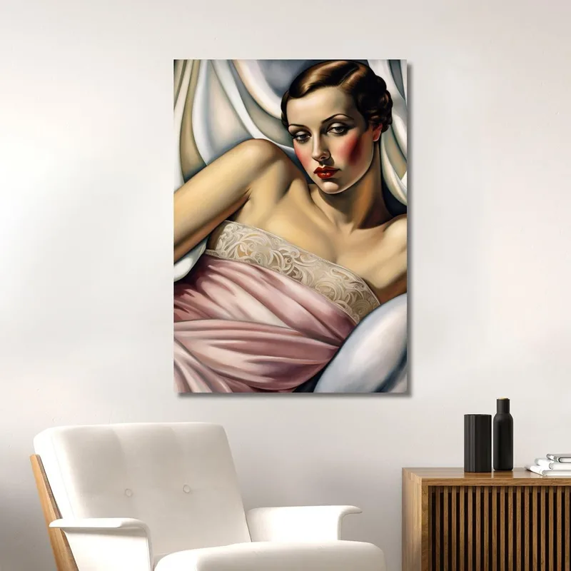 La Camisa Rosa Reinterpretación Tamara de Lempicka