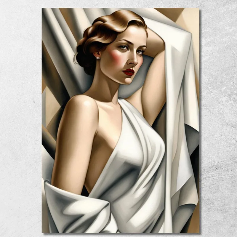 Woman In White Style Tamara de Lempicka canvas print