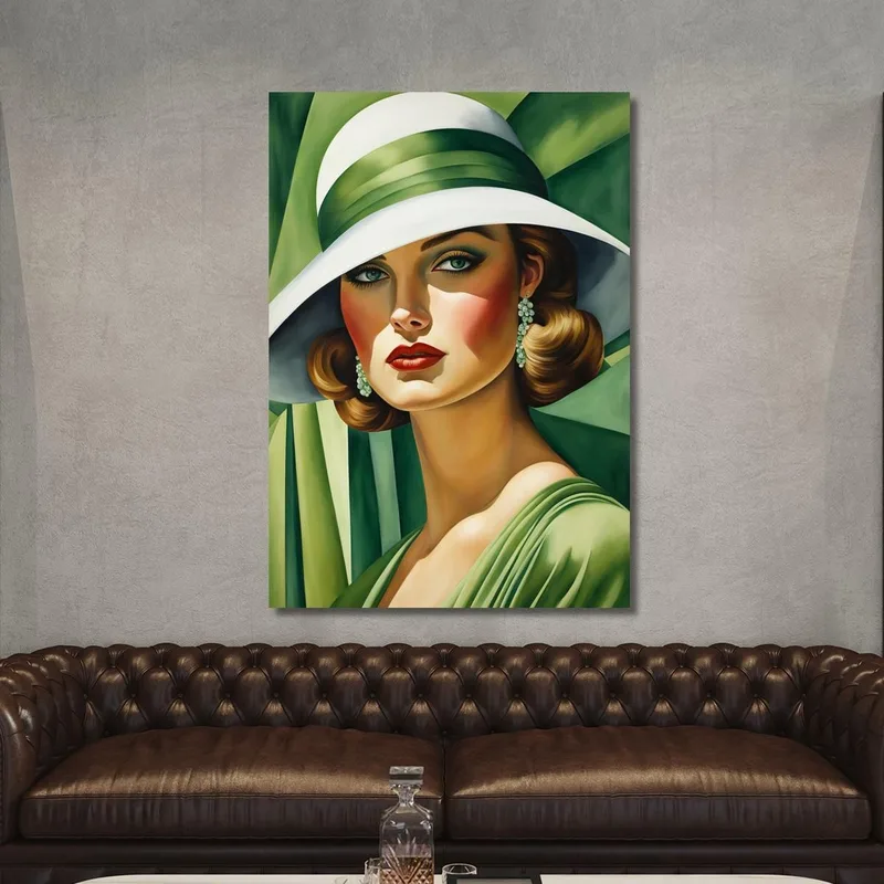 Giovane Ragazza Verde Reinterpretazione Tamara de Lempicka