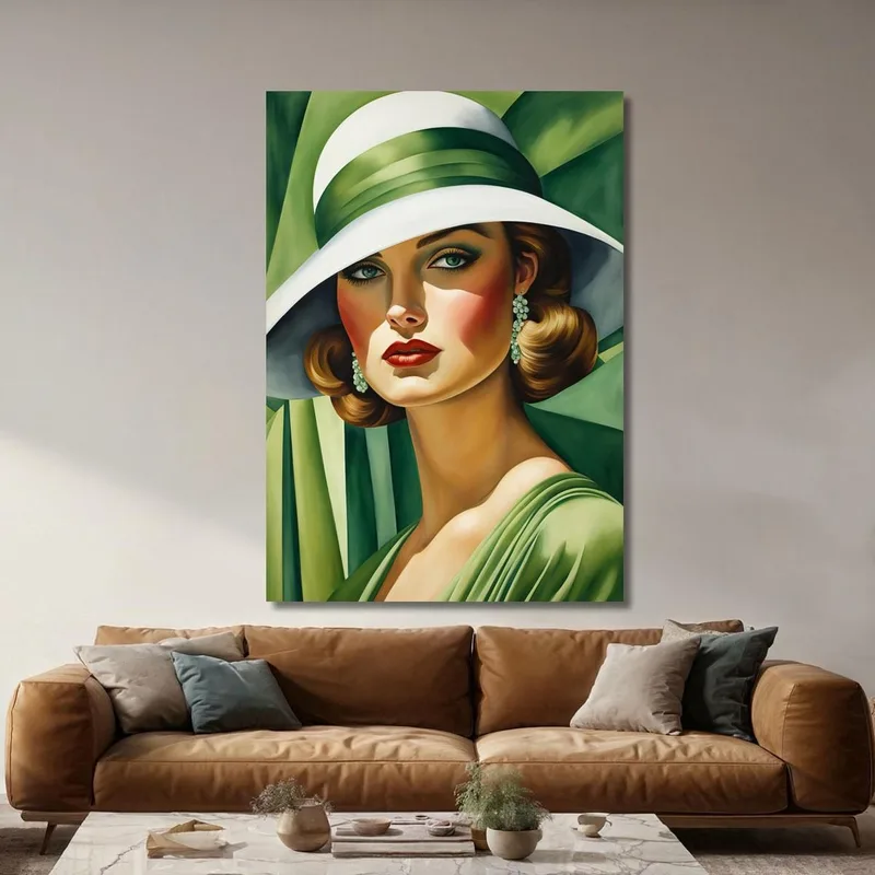 Giovane Ragazza Verde Reinterpretazione Tamara de Lempicka