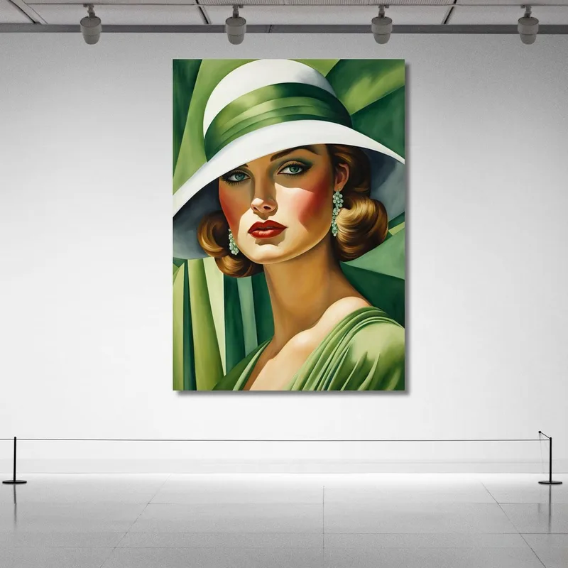 Giovane Ragazza Verde Reinterpretazione Tamara de Lempicka