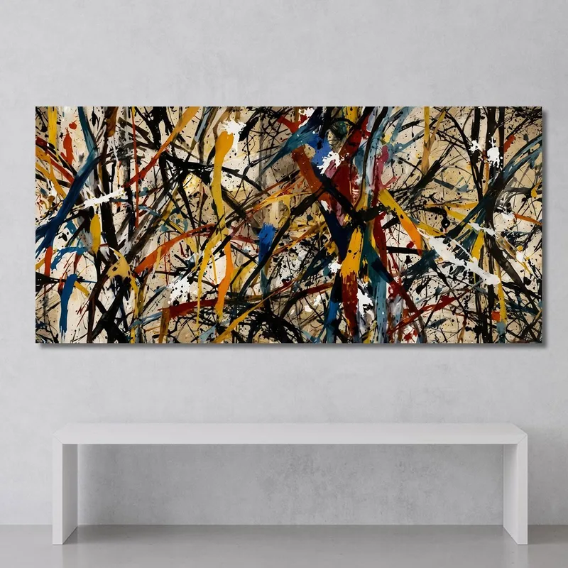 Caos En Armonía Estilo Jackson Pollock