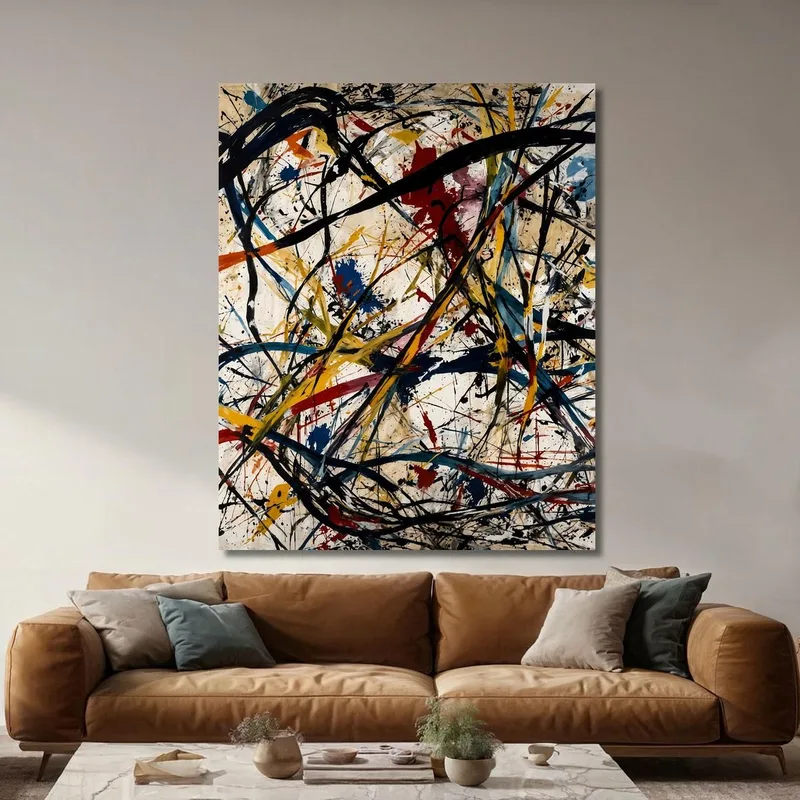 Dynamique Abstraite Style Jackson Pollock