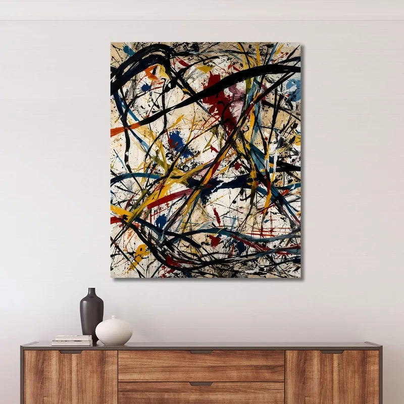 Dynamique Abstraite Style Jackson Pollock