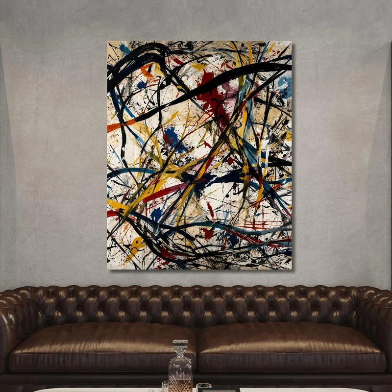 Dynamique Abstraite Style Jackson Pollock