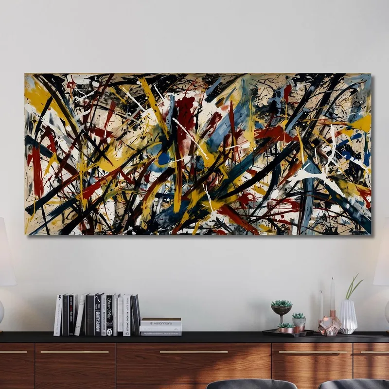 Chromatic Synthesis Style Jackson Pollock canvas print