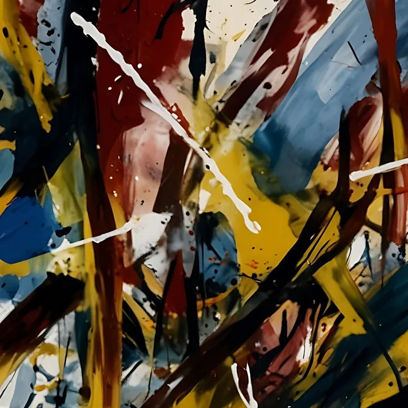 Synthèse Chromatique Style Jackson Pollock